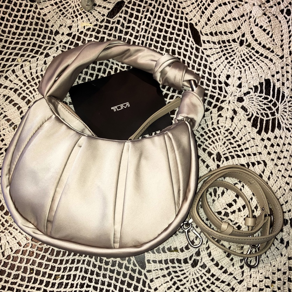 Tumi ASRA Beige Moonlight Tan Women's Crossbody Hand Bag